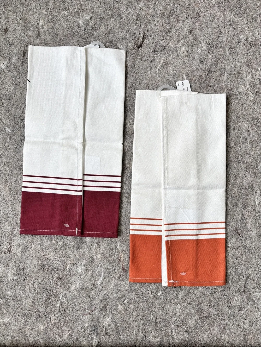 Thanksgiving food themed tea towels cranberries pumpkin pie 100% cotton
